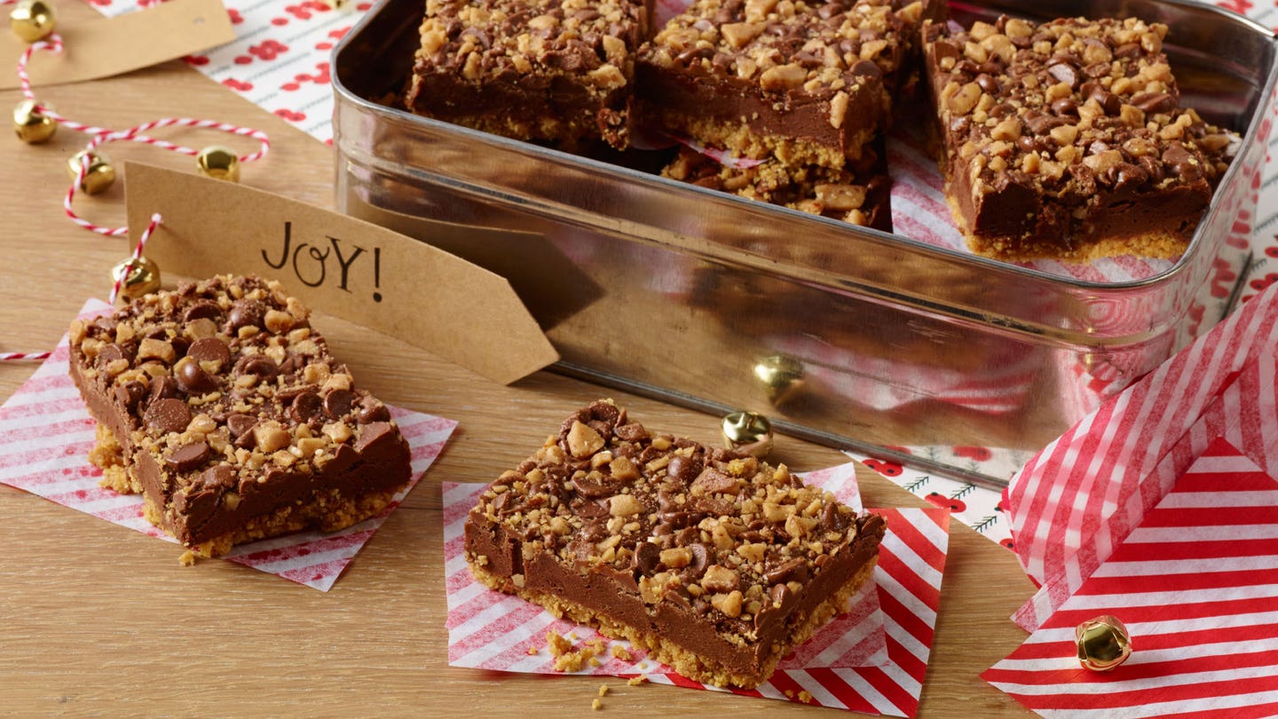 No Bake Toffee Fudge Bars