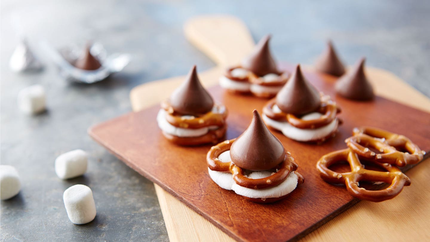 HERSHEY'S KISSES Candy Pretzel S'mores