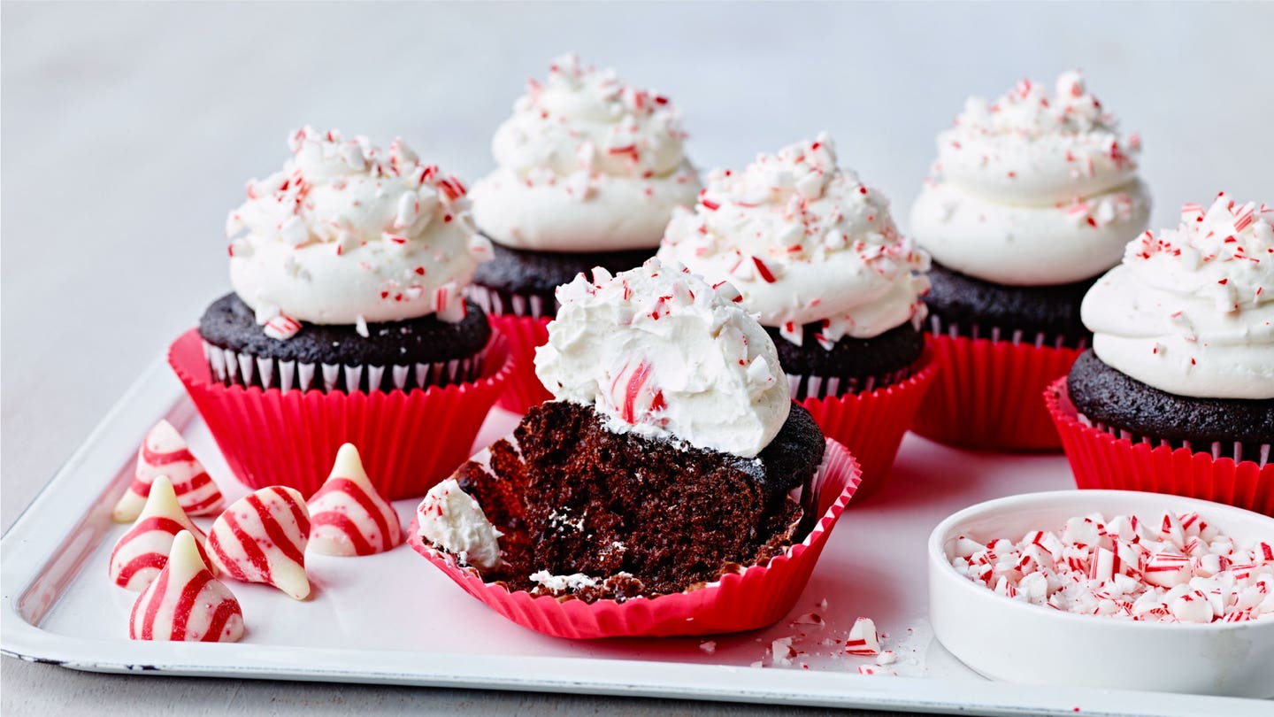 winter wonderland surprise cupcakes