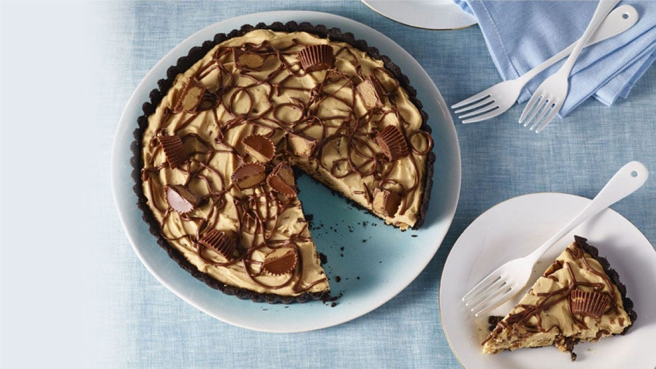 gigantic peanut butter cup tart