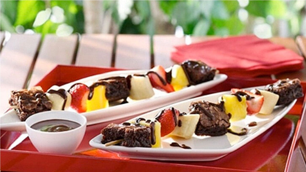 Brownie 'N Fruit Kabobs