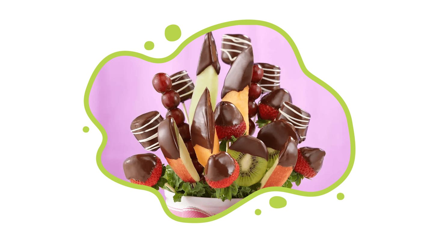 chocolate dipped fruit bouquet